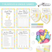 Load image into Gallery viewer, Baby Shower Bundle - 7 Hilarious Baby Shower Games (classy party games pack for 1-20 guests - unisex/girls/boys)
