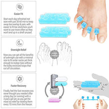 Load image into Gallery viewer, 2 Pair Gel Toe Stretcher and Toe Separator for Relaxing Toes, Bunion Relief, Hammer Toe and more for Women and Men, Quickly Alleviating Pain After Yoga and Sports Activities
