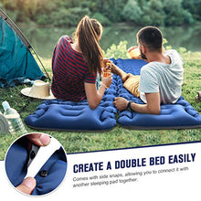 Load image into Gallery viewer, OCOOKO Self Inflating Camping Mat - Widen &amp; Thicken Sleeping Mat Pad with Pillow Waterproof Folding Foot Pump Camp Mattress for Backpacking Hiking Traveling
