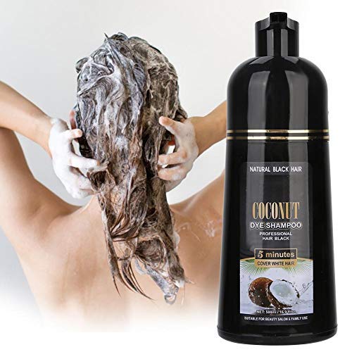 Black Hair Shampoo , 500ml Coconut Ginger Shampoo Fast Black Hair Hair Dye Coloring Nourishing Shampoo