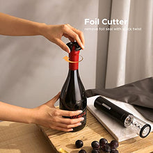 Load image into Gallery viewer, Muson Electric Wine Opener Set Automatic Bottle Corkscrew Cordless with Foil Cutter Vacuum Stopper and Pourer, Gifts for Women, Visiting Gift for Birthday Party Wedding Anniversary

