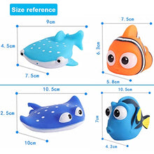 Load image into Gallery viewer, Cadoal 8PCS Finding Dory Nemo Bath Squirt Toys, Floating Sea Animals (Shark Octopus Clownfish Turtle Devil fish) Bathtub Water Squirt Bath Toy for Baby Kids Toddler Shower and Swimming Pool
