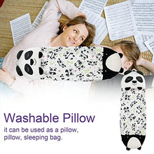 Load image into Gallery viewer, Kids Sleeping Bag with Pillow,Soft and Warm Sleeping Bags for Girls And Boys,Foldable Cartoon Animal Sleeping Bags, A Surprise Gift for Children 3-14 Years (White Panda, 63x23.6inch(M))
