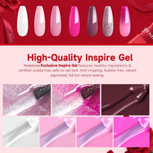 Load image into Gallery viewer, Modelones 7 Colors Gel Nail Polish Kit Starter with U V Light 48W LED Nail Dryer Lamp/Mirror Top&amp; Base Coat/Nail Primer/Essential Manicure Tools/Nail Art Decorations Starter Kit for Beginner DIY Salon

