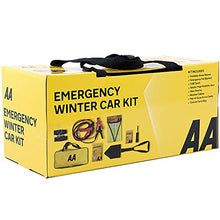 Load image into Gallery viewer, AA Emergency Winter Car Kit AA5281 - Folding Snow Shovel, 9-LED Torch, Foil Blanket, Hi-Vis Vest, Rain Poncho, Booster Cables, Pair Snow Grips
