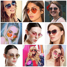 Load image into Gallery viewer, Dollger Heart Polarised Sunglasses Women&#39;s Metal Frame Trendy Cute Heart Shape Sunglasses UV400 Protection, Black frame/black lens
