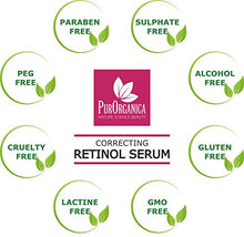 Load image into Gallery viewer, PurOrganica Retinol Serum - Best Treatment for Acne and Acne Scars, Pigmentation, Fine Lines, Wrinkles and Dark Circles - Premium 2.5% Retinol, Vegan Hyaluronic Acid &amp; Jojoba Oil - It Works or 100% Money Back Guarantee
