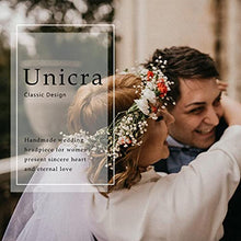 Load image into Gallery viewer, Unicra Bride Wedding Hair Vine Silver Floral Headpiece Pearl Bridal Headband Leaf Hair Accessories for Women and Girls
