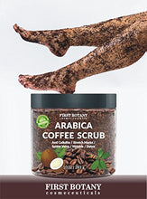 Load image into Gallery viewer, First Botany Cosmeceuticals Natural Arabica Coffee Scrub 12 Oz. With Organic Coffee, Coconut And Shea Butter - Best Acne, Anti Cellulite And Stretch Mark Treatment, Spider Vein Therapy
