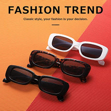 Load image into Gallery viewer, Kimorn Rectangle Sunglasses for Women Men Trendy Retro Fashion Glasses 90’s Vintage UV 400 Protection Square Fram K1200 (Black Frame Grey Lens+White Frame Grey Lens, 65)
