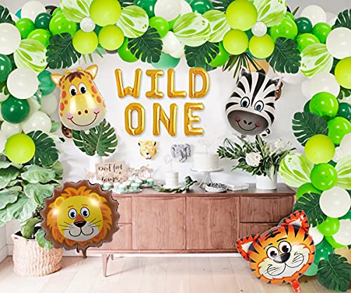 Jungle Birthday Party Decorations, Jungle Safari Balloons Garland Arch ...