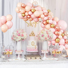 Load image into Gallery viewer, Balloons Arch Kit, 88PCS Macaron Pink Orange Balloon Garland Kit Latex Balloon Arch with Metal Rose Gold Confetti Balloons for Girls Birthday Baby Shower Graduation Wedding Party Decorations Supplies

