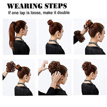 Load image into Gallery viewer, 1PC Wavy Curly Messy Hair Bun Extensions Scrunchie Hair Bun Updo Hairpiece Hair Ribbon Ponytail Hair Extensions For Women Girls(Ash Blonde)
