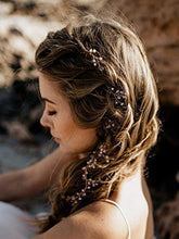 Load image into Gallery viewer, FXmimior Wedding Bridal Crystal Flower Girl Rhinestones Headband Hair Vine Headpiece Women Evening Party Hair Accessories (silver)
