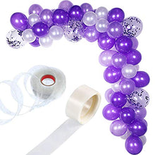 Load image into Gallery viewer, Tatuo 112 Pieces Balloon Garland Kit Balloon Arch Garland for Wedding Birthday Party Decorations (White Purple)

