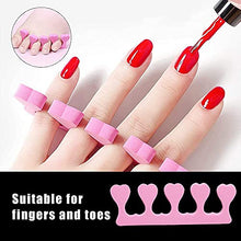 Load image into Gallery viewer, 50pcs Foam Sponge Toe Separators Finger Dividers Soft Sponge Finger Divider Spacer Nail Art Manicure Pedicure Tools - Pink
