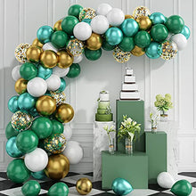 Load image into Gallery viewer, 100pcs Green Balloon Garland Kit, 16Ft Long Green Gold &amp; Silver Arch for Boy Girl Birthday Party Baby Shower Decorations
