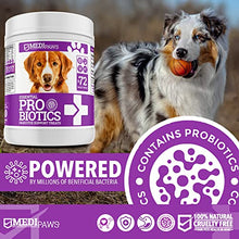 Load image into Gallery viewer, MediPaws Probiotic For Dogs | Dog Supplement | Natural Dog Chews 72x | Supporting Healthy Digestion &amp; Dog Health | Advanced Probiotics For Dogs With Sensitive Stomachs &amp; Gas | Dog Food

