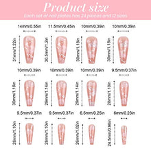 Load image into Gallery viewer, EBANKU 48pcs Coffin Long False Nails Fake Nails Ballerina Acrylic Press on Nails Full Cover Stick on Nails for Women and Girls
