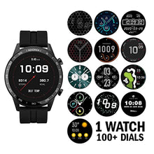 Load image into Gallery viewer, Sekonda Mens 45mm Smart Watch with Heart Rate and Sleep Monitor, Sport Activity, Music, Weather &amp; Message Functions, with Black Rubber Strap, 1909
