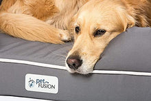 Load image into Gallery viewer, PetFusion Large Dog w/Solid 10 cm Memory Foam, Waterproof liner, YKK premium zippers. Breathable cotton blend, removable &amp; easy to clean. (Replacement covers &amp; blankets also avail)
