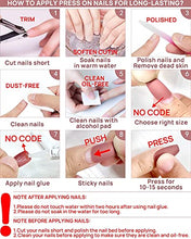 Load image into Gallery viewer, LADYING 8 Packs (192 PCS) Matte Press on Nails Short Acrylic Nails Press ons False Nails for Women, Stick Glue on Nails Set with Glue Nail File, Nail Art Salon Ballerina French Fake Tips

