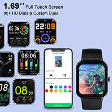 Load image into Gallery viewer, IOWODO Smart Watch for Men Women, Fitness Tracker with Waterproof IP68,Heart Rate Monitor,Blood Oxygen(SpO2),Pedometer,Stopwatch,25 Sport Modes,Body Thermometer,Weather,Smartwatch for Android iOS
