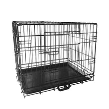 Load image into Gallery viewer, signzworld Puppy Dog Crate 2 Doors 24 inch with Removal Tray Folding Metal Pet Training Cage Animal Carrier Small
