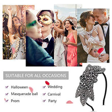 Load image into Gallery viewer, 1920s Flapper Headband - Pearls Leaf Headpiece Crystal Vintage 1920 Accessories For Women Gatsby Halloween Theme Party, Black-2, M
