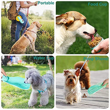 Load image into Gallery viewer, Feelfly 4 In 1 Dog Water Bottle, Upgraded Portable Pet Water Bottle Dispenser Leakproof Dog Travel Water Bottle with Food Container &amp; Poop Shovel &amp; Waste Bag for Outdoor Walking Hiking
