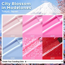 Load image into Gallery viewer, Modelones Gel Nail Polish, 6 Pink Cherry Colors Gel Polish Kit Nude Pink Glitter Spring Summer Nail Polish Gel Red Color Changing Gel Nail Soak Off DIY Nail Art 2022 Popular Mother's Day Gift Manicure
