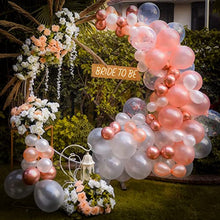 Load image into Gallery viewer, Rose Gold Balloon Arch Kit – 126 Pcs – Easy to Assemble Rose Gold, White, Metallic, and Confetti Balloon Garland Kit with Accessories – Rose Gold Birthday Decorations and New Year Decorations
