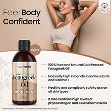 Load image into Gallery viewer, Fenugreek Oil 100ml - Pure Cold Pressed Fenugreek Extract Oil for Skin, Body, Nails &amp; Hair - Fenugreek Essential Oil for Beard Growth, Hair Growth &amp; Toned Skin - Vegan Friendly - for Both Women &amp; Men

