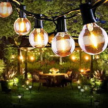 Load image into Gallery viewer, Qxmcov Outdoor String Lights, 9.5m/31ft G40 LED Festoon Lights Outdoor/Indoor (25+3 Bulbs) Garden Lights Waterproof, Christmas Lights for Garden Party Wedding Home Christmas Decorations
