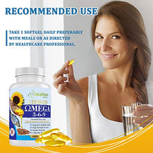 Load image into Gallery viewer, JeaKen - Omega 3 6 9 Fish Oil 1000mg - High Strength Essential Fatty Acids Supplement - Fish Oil Flaxseeds Oil and Sunflower Seed Oil - Distilled DHA EPA Contaminant Free - 120 Fish Oil Softgels

