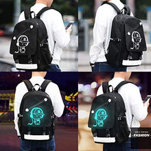 Load image into Gallery viewer, Anime Luminous Backpack Noctilucent School Bags Daypack USB chargeing Port Laptop Bag Handbag for Boys Girls Men Women (Black-Music boy)
