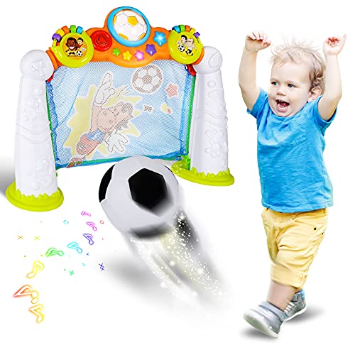 Early Education 2 Year Olds + Baby Toy Football Goal Game Toy with Music light for Children & Kids Boys and Girls