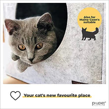 Load image into Gallery viewer, PiuPet® Premium Cat Bed incl. Cushion, Suitable for e.g. IKEA® Kallax &amp; Expedit Shelves, Cats beds in grey, Cozy cat house, Cat basket
