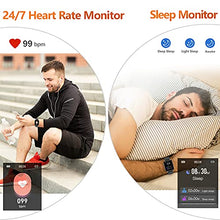 Load image into Gallery viewer, Smart Watch 2021, Fitness Tracker for Android iOS, 1.69" Touch Screen Smartwatch 24 Sports Modes Fitness Activity Trackers with HR Sleep Monitor, IP67 Waterproof Fitness Watch Pedometer for Women Men
