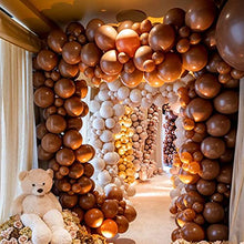 Load image into Gallery viewer, Thinbal Balloons Garland 115pcs Jungle Safari Theme Party Decorations Caramel Coffee Brown Nude Balloons Arch Garland Kit for Kids Boys Girls Birthday Party Safari Baby Shower Wedding Party Supplies

