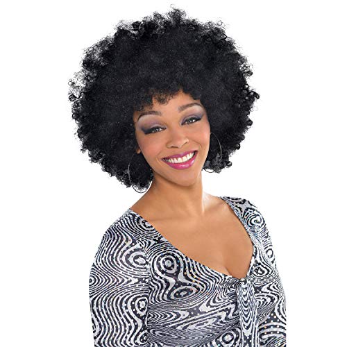 amscan 10237415 Oversized Black Afro Adult Wig