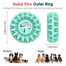 Load image into Gallery viewer, Lewondr Indestructible Dog Toys For Aggressive Chewers, Tough Rubber Natural Treat Dispenser, Interactive Dog Chew Toy for Boredom Medium Large Dogs, Dog Dental Care,Mint Green
