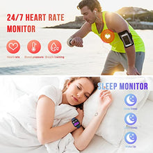 Load image into Gallery viewer, Smart Watch, 1.4'' Full Touch Fitness Tracker with Heart Rate, Blood Pressure and Sleep Monitor, Message Notification,Smartwatch for Men Women，IP68 Waterproof Smartwatch Sports for iOS Android-Blue
