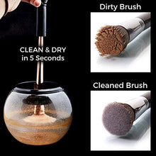 Load image into Gallery viewer, STYLPRO Gift Set Kit: Electric Makeup Brush Cleaner and Dryer Machine with 8 Brush Collars, Spinning Brush Cleaner with Bowl bundle (with two free cleanser sachet included) (ORIGINAL)
