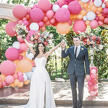 Load image into Gallery viewer, JORAKI 113pcs Retro Pink Balloon Garland Arch Kit with Pink Blue Yellow Latex Balloon Tying Tool Balloon Chain,Women Girls Party Balloon Kit for Wedding Baby Shower Girls Birthday Party Decoration
