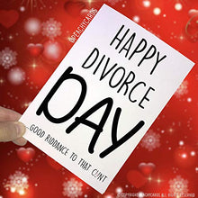 Load image into Gallery viewer, Divorce Cards Divorced Card Happy Divorce Day Funny Cards Novelty C Cards Swearing Card Best Friend Card Just Divorced, Divorce Day PC278
