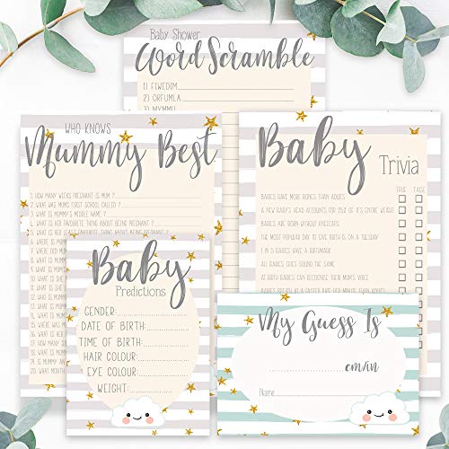Baby Shower Games - The Ultimate Big Baby Shower Game Cloud Bundle 5 in 1 (BSCLOUD5IN1)