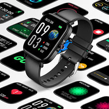 Load image into Gallery viewer, Smart Watch, Dbasne Fitness Tracker 1.69" Touch Screen Fitness Watch with Heart Rate Sleep Monitor, 8 Sports Modes IP68 Waterproof Smartwatch for Men Women Sleep Sport Activity Tracker for iOS Android
