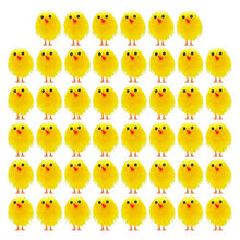 Load image into Gallery viewer, TUPARKA 46Pcs Mini Easter Chicks Yellow Easter Chenille Chicks Cute Fully Easter Chicks Baby Chicks for Easter Party, Easter Egg Bonnet Decoration, Easter Egg Hunt
