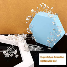 Load image into Gallery viewer, 30 pcs Crystal Flower Hair Pin and 1 Pearl Crystal Headband Bridal Flower Crystal Rhinestone U Shaped Hair Pins Wedding Hair Accessories Pearl Flower Hairpins Accessory Everyday Wear Women Girls
